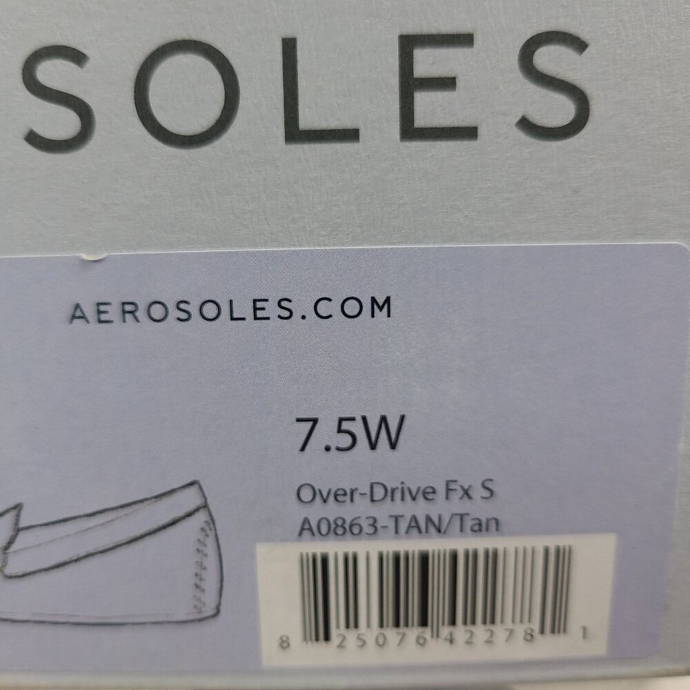 Aerosoles Over-Drive Womens Tan Loafers Sz 7.5 Lightweight Slip-On Comfort Shoes - Picture 2 of 10